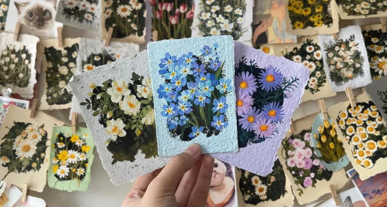 HƯỚNG DẪN VẼ HOA TRANG TRÍ VỚI MÀU GOUACHE
